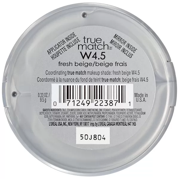 L'Oreal Paris True Match Super-Blendable Powder, Shell Beige, 0.33 oz.