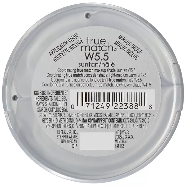 L'Oreal Paris True Match Super-Blendable Powder, Shell Beige, 0.33 oz.