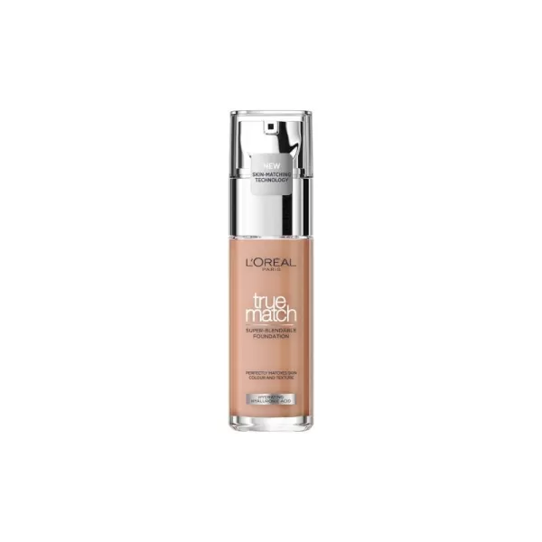 L'Oreal Paris Makeup True Match Super-Blendable Liquid Foundation, Deep Warm W9.5, 1 Fl Oz,1 Count