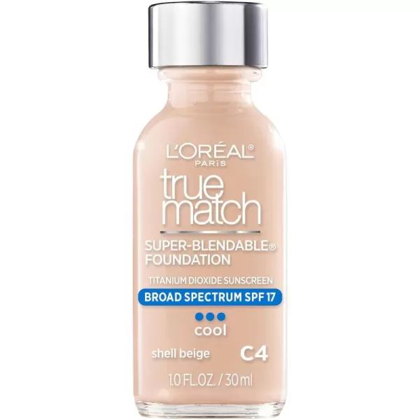 L'Oreal Paris Makeup True Match Super-Blendable Liquid Foundation, Deep Warm W9.5, 1 Fl Oz,1 Count