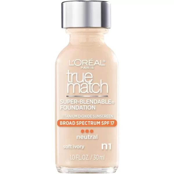 L'Oreal Paris Makeup True Match Super-Blendable Liquid Foundation, Deep Warm W9.5, 1 Fl Oz,1 Count