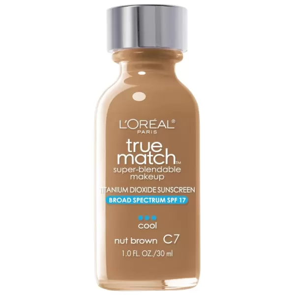 L'Oreal Paris Makeup True Match Super-Blendable Liquid Foundation, Deep Warm W9.5, 1 Fl Oz,1 Count