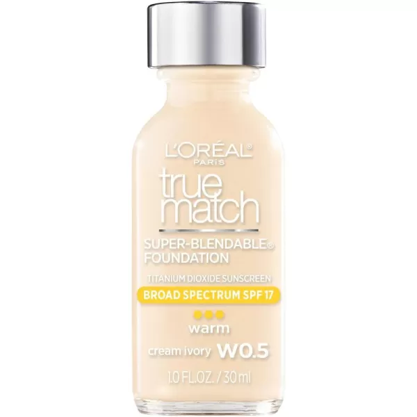 L'Oreal Paris Makeup True Match Super-Blendable Liquid Foundation, Deep Warm W9.5, 1 Fl Oz,1 Count