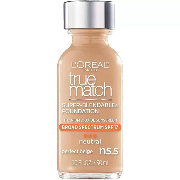 L'Oreal Paris Makeup True Match Super-Blendable Liquid Foundation, Deep Warm W9.5, 1 Fl Oz,1 Count