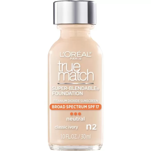 L'Oreal Paris Makeup True Match Super-Blendable Liquid Foundation, Deep Warm W9.5, 1 Fl Oz,1 Count