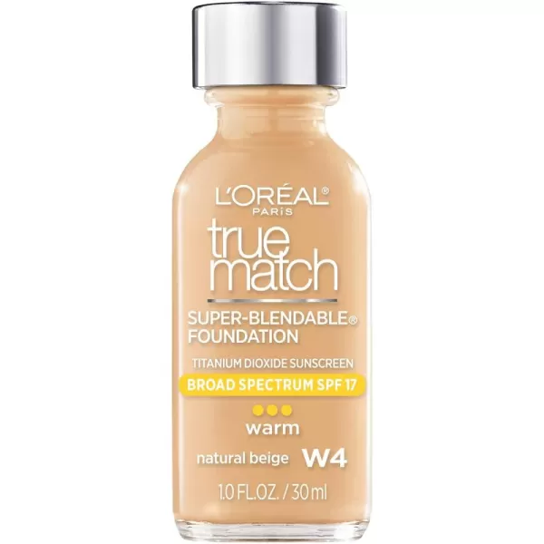 L'Oreal Paris Makeup True Match Super-Blendable Liquid Foundation, Deep Warm W9.5, 1 Fl Oz,1 Count