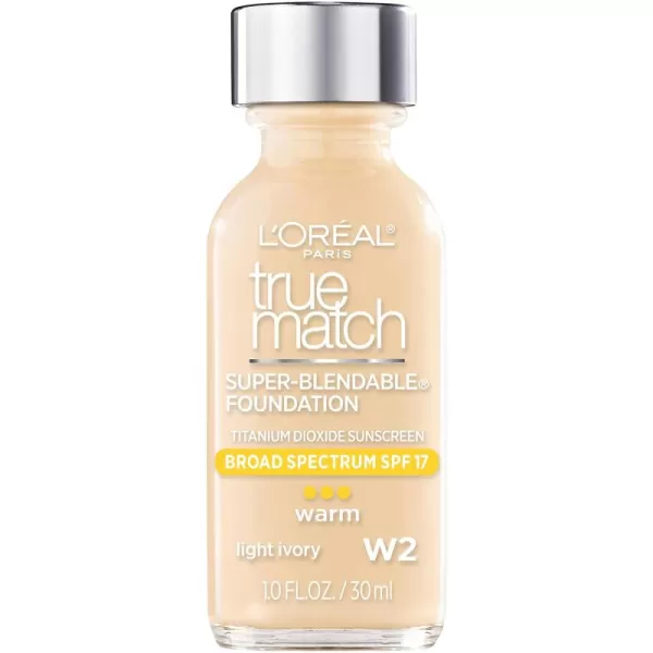 L'Oreal Paris Makeup True Match Super-Blendable Liquid Foundation, Deep Warm W9.5, 1 Fl Oz,1 Count