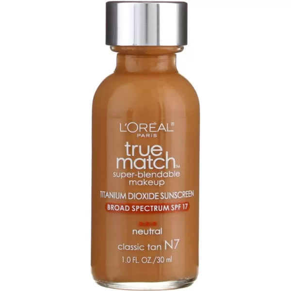 L'Oreal Paris Makeup True Match Super-Blendable Liquid Foundation, Deep Warm W9.5, 1 Fl Oz,1 Count