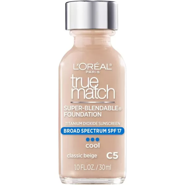L'Oreal Paris Makeup True Match Super-Blendable Liquid Foundation, Deep Warm W9.5, 1 Fl Oz,1 Count