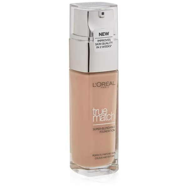 L'Oreal Paris Makeup True Match Super-Blendable Liquid Foundation, Porcelain W1, 1 Fl Oz,1 Count