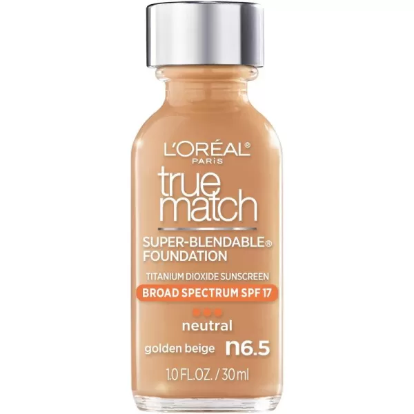 L'Oreal Paris Makeup True Match Super-Blendable Liquid Foundation, Porcelain W1, 1 Fl Oz,1 Count