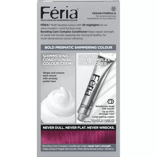 L'Oreal Paris Feria Multi-Faceted Shimmering Permanent Hair Color, 36  Deep Burgundy Brown, Pack of 1 Hair Dye Kit