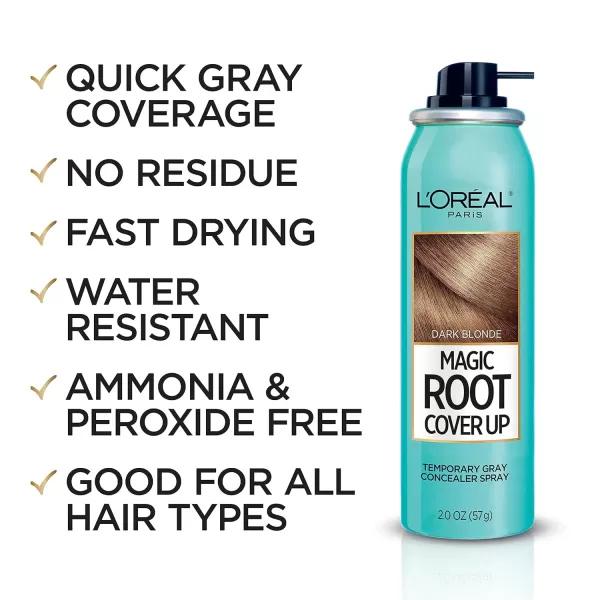 L'Oreal Paris Magic Root Cover Up Gray Concealer Spray Light to Medium Blonde 2 oz.