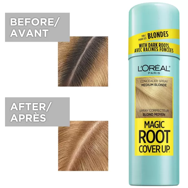 L'Oreal Paris Magic Root Cover Up Gray Concealer Spray Light to Medium Blonde 2 oz.