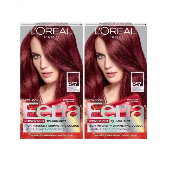 L'Oreal Paris Feria Multi-Faceted Shimmering Permanent Hair Color, 36  Deep Burgundy Brown, Pack of 1 Hair Dye Kit)