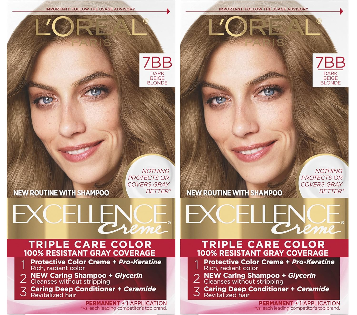 L'Oreal Paris Excellence Creme Permanent Triple Care Hair Color, 9A Light Ash Blonde, Gray Coverage For Up to 8 Weeks, All Hair Types, Pack of 1