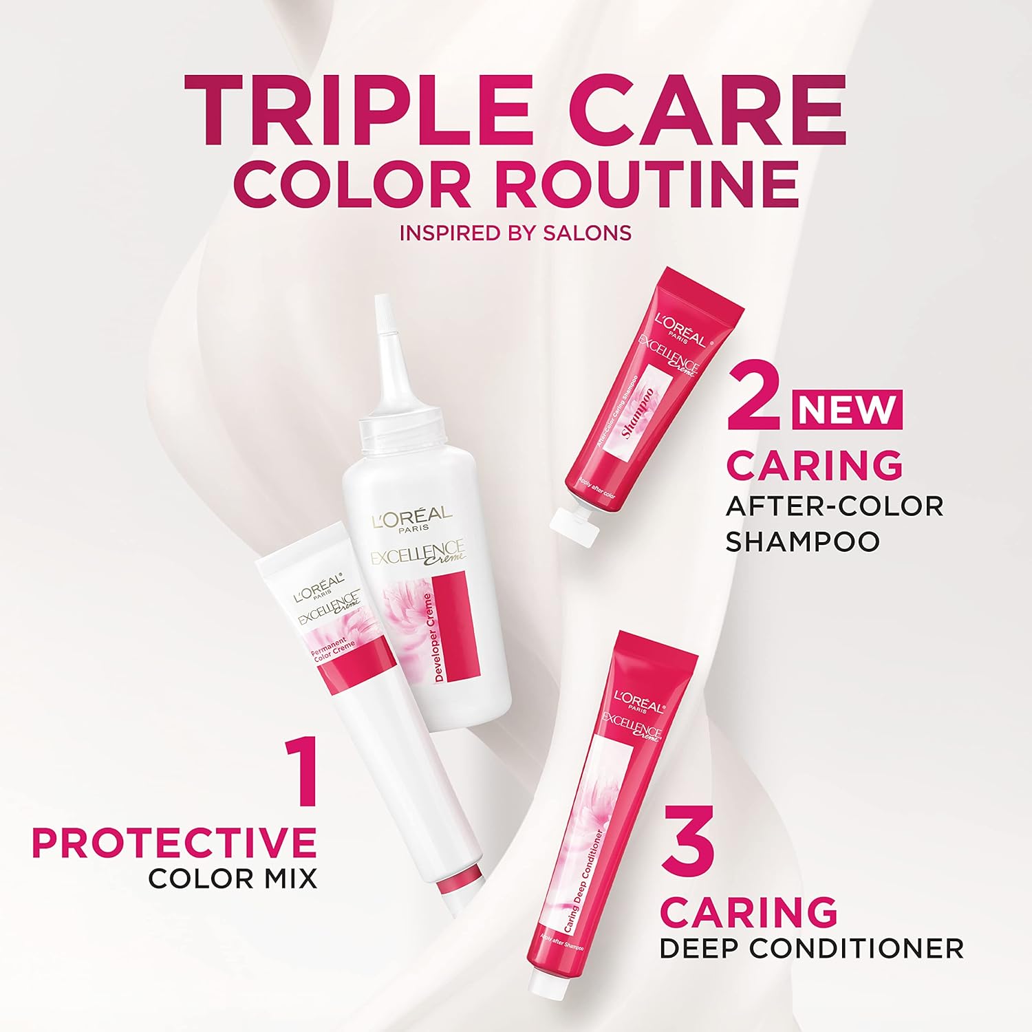 L'Oreal Paris Excellence Creme Permanent Triple Care Hair Color, 9A Light Ash Blonde, Gray Coverage For Up to 8 Weeks, All Hair Types, Pack of 1