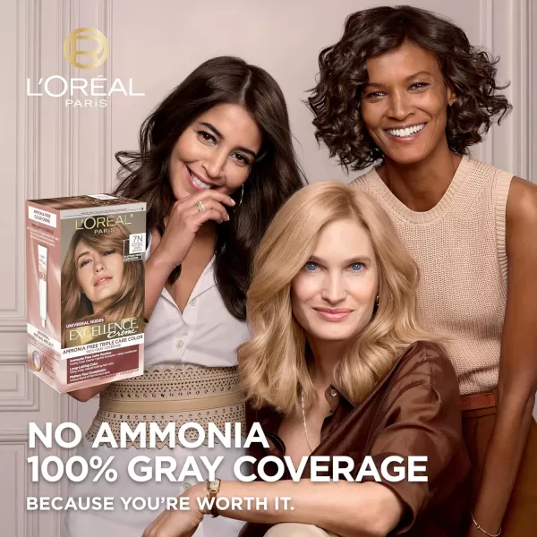 L'Oreal Paris Excellence Creme Permanent Triple Care Hair Color, 9A Light Ash Blonde, Gray Coverage For Up to 8 Weeks, All Hair Types, Pack of 1