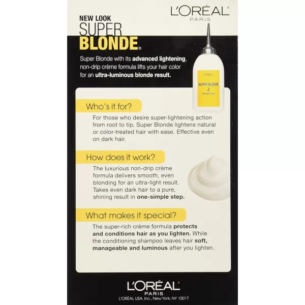 L'Oreal Paris Super Blonde Creme Lightening Kit, 205 Light Brown To Light Blonde)