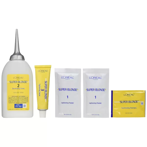 L'Oreal Paris Super Blonde Creme Lightening Kit, 205 Light Brown To Light Blonde)