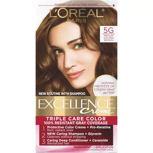 L'Oreal Paris Excellence Creme Permanent Triple Care Hair Color, 9A Light Ash Blonde, Gray Coverage For Up to 8 Weeks, All Hair Types, Pack of 1