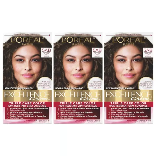 L'Oreal Paris Excellence Creme Permanent Triple Care Hair Color, 9A Light Ash Blonde, Gray Coverage For Up to 8 Weeks, All Hair Types, Pack of 1