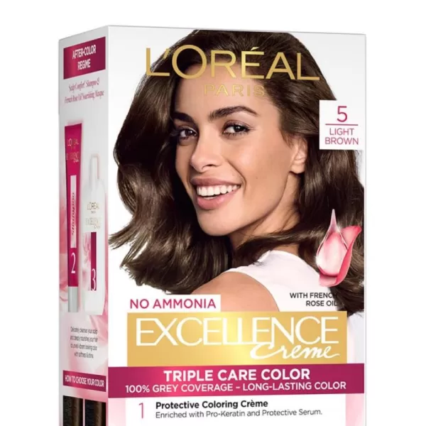 L'Oreal Paris Excellence Creme Permanent Triple Care Hair Color, 9A Light Ash Blonde, Gray Coverage For Up to 8 Weeks, All Hair Types, Pack of 1