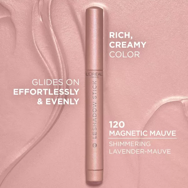 L'Oreal Paris Makeup Paradise Le Shadow Stick Eyeshadow, Blendable, Smudge-Resistant, Cream Eyeshadow, 100 Ice Sparkle , 0.05 Oz)