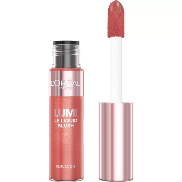 L'Oreal Paris True Match Lumi Le Liquid Blush, Intense Lightweight Blush Formula With Liquid Pigments, Glowy Gold Pink, 0.33 Fl Oz