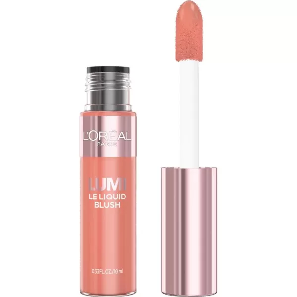 L'Oreal Paris True Match Lumi Le Liquid Blush, Intense Lightweight Blush Formula With Liquid Pigments, Glowy Gold Pink, 0.33 Fl Oz