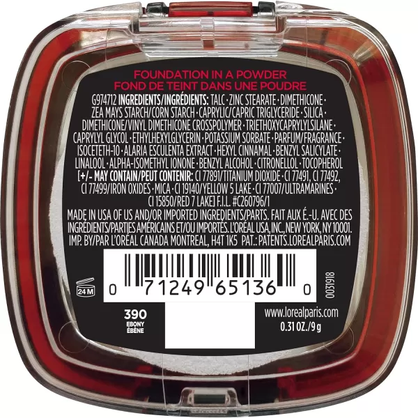 L'Oreal Paris Makeup Infallible Fresh Wear Foundation in a Powder, Up to 24H Wear, Waterproof, Vanilla, 0.31 oz.