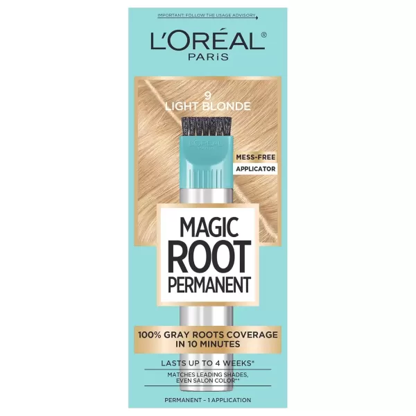 imageLOreal Paris Magic Root Permanent Hair Color 10 Minute Hair Dye Kit to Rescue Roots with 100 Gray Hair Coverage 3 Soft Black 2 Pack Packaging May Vary9 Light Blonde