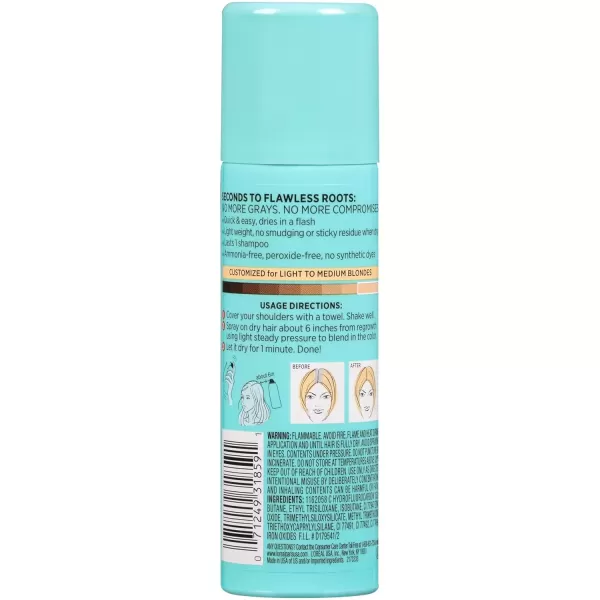 imageLOreal Paris Root Cover Up Temporary Gray Concealer Spray Hair Color Spray with Filling ampamp Thickening Coverage Dark Brown Pack of 2 Packaging May VaryLight to Medium Blonde