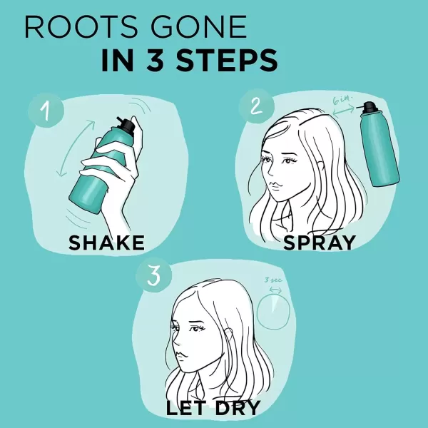 imageLOreal Paris Root Cover Up Temporary Gray Concealer Spray Hair Color Spray with Filling ampamp Thickening Coverage Dark Brown Pack of 2 Packaging May VaryMedium Brown