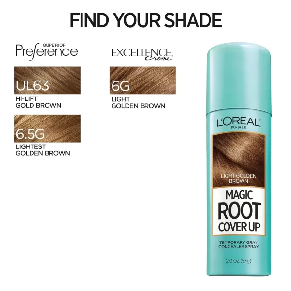 imageLOreal Paris Root Cover Up Temporary Gray Concealer Spray Hair Color Spray with Filling ampamp Thickening Coverage Dark Brown Pack of 2 Packaging May VaryLight Golden Brown