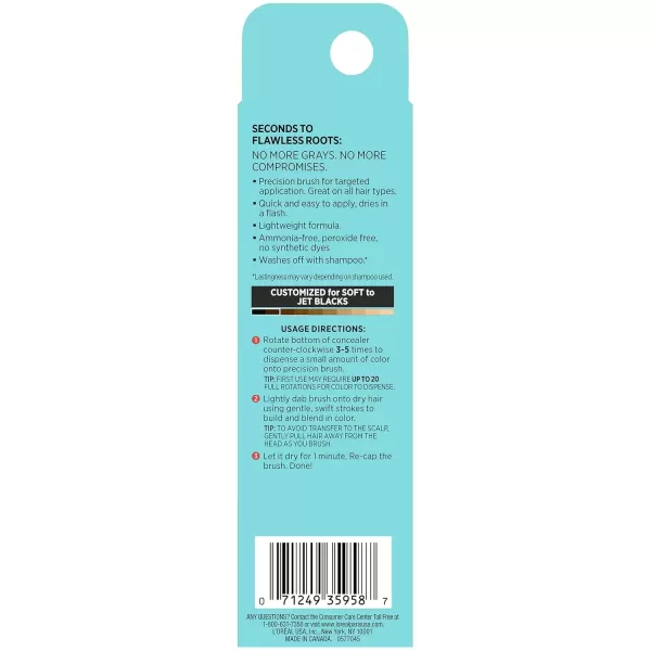 imageLOreal Paris Magic Root Precision Temporary Gray Hair Color Concealer Brush 5 Medium Brown 005 fl oz1 Black
