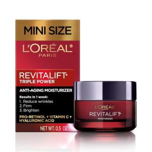 imageLOreal Paris Revitalift Triple Power AntiAging Face Moisturizer Pro Retinol Hyaluronic Acid ampamp Vitamin C Reduce Wrinkles 255 OzFragranced