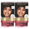 imageLOreal Paris Excellence Creme Permanent Hair Color 4 Dark Brown 100 percent Gray Coverage Hair Dye Pack of 13 Natural Black