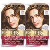 imageLOreal Paris Excellence Creme Permanent Hair Color 4 Dark Brown 100 percent Gray Coverage Hair Dye Pack of 15G Medium Golden Brown