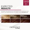 imageLOreal Paris Excellence Creme Permanent Hair Color 4 Dark Brown 100 percent Gray Coverage Hair Dye Pack of 15RB Medium Reddish Brown