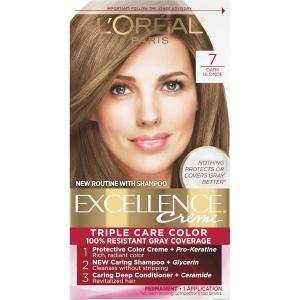imageLOreal Paris Excellence Creme Permanent Hair Color 4 Dark Brown 100 percent Gray Coverage Hair Dye Pack of 17 Dark Blonde