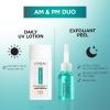 imageLOreal Paris Bright Reveal Exfoliant Peel  Broad Spectrum Daily UV Lotion SPF 50 1 kit
