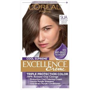 imageLOreal Paris Cool Supreme Permanent Hair Color Ash Ultra Ash Light Brown 6UA511 Ultra Ash Medium Brown