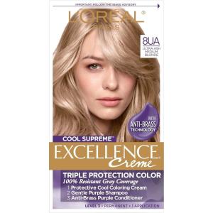 imageLOreal Paris Cool Supreme Permanent Hair Color Ash Ultra Ash Light Brown 6UA811 Ultra Ash Medium Blonde