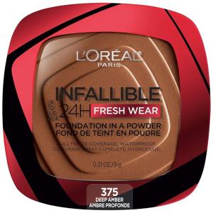 imageLOral Paris Makeup Infallible Fresh Wear Foundation in a Powder Up to 24H Wear Waterproof Ivory 031 ozDeep Amber