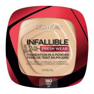 imageLOral Paris Makeup Infallible Fresh Wear Foundation in a Powder Up to 24H Wear Waterproof Ivory 031 ozLinen