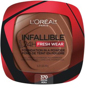 imageLOral Paris Makeup Infallible Fresh Wear Foundation in a Powder Up to 24H Wear Waterproof Ivory 031 ozMocha