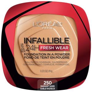 imageLOral Paris Makeup Infallible Fresh Wear Foundation in a Powder Up to 24H Wear Waterproof Ivory 031 ozRadiant Sand
