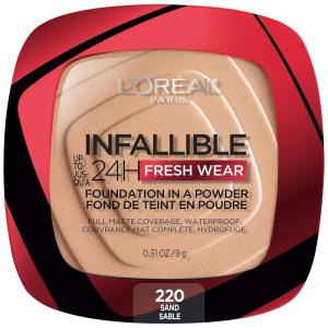 imageLOral Paris Makeup Infallible Fresh Wear Foundation in a Powder Up to 24H Wear Waterproof Ivory 031 ozSand