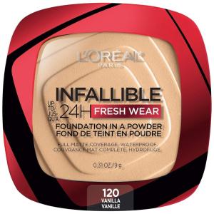 imageLOral Paris Makeup Infallible Fresh Wear Foundation in a Powder Up to 24H Wear Waterproof Ivory 031 ozVanilla